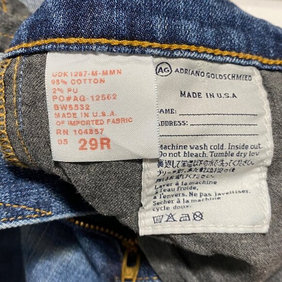 AG Adriano Goldshmied The Angelina Boot Cut Denim Blue Jeans Women's Size 29R - Picture 6 of 7